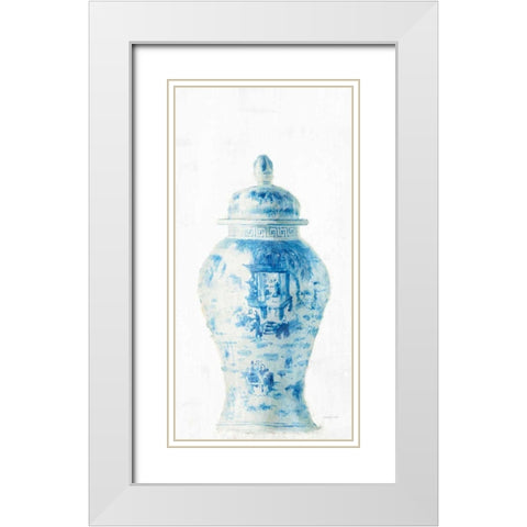 Ginger Jar II on White Crop White Modern Wood Framed Art Print with Double Matting by Nai, Danhui