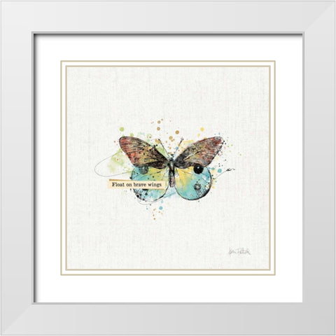 Thoughtful Butterflies III White Modern Wood Framed Art Print with Double Matting by Pertiet, Katie