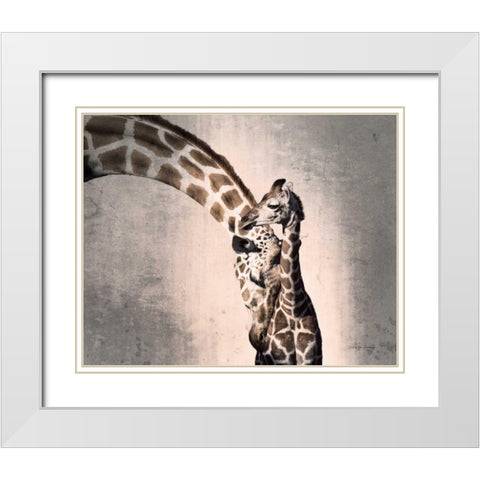 Mother and Son White Modern Wood Framed Art Print with Double Matting by Van Swearingen, Debra