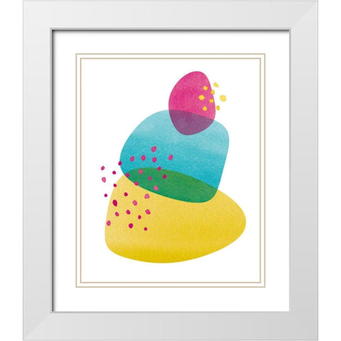 Balance I White Modern Wood Framed Art Print with Double Matting by Hershey, Moira