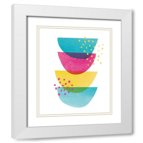 Balance III White Modern Wood Framed Art Print with Double Matting by Hershey, Moira