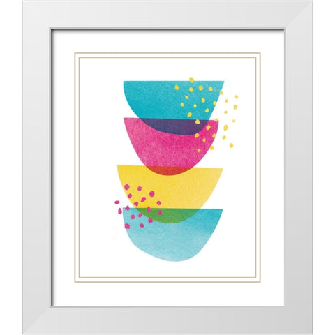 Balance III White Modern Wood Framed Art Print with Double Matting by Hershey, Moira