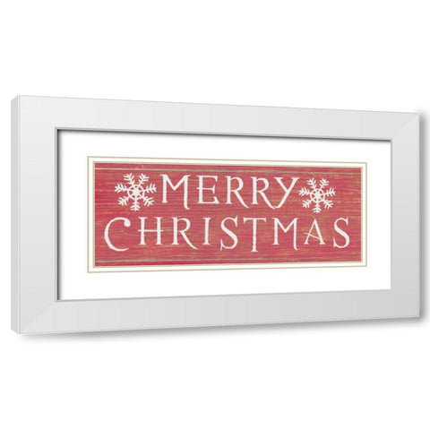 Christmas Affinity III Red White Modern Wood Framed Art Print with Double Matting by Wiens, James