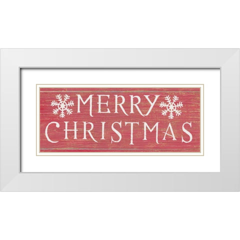 Christmas Affinity III Red White Modern Wood Framed Art Print with Double Matting by Wiens, James