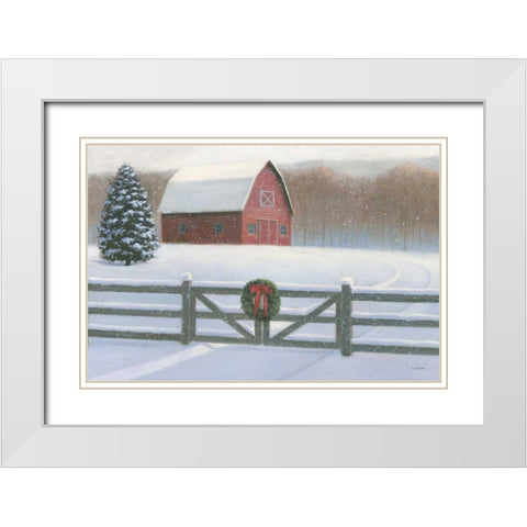 Christmas Affinity VI White Modern Wood Framed Art Print with Double Matting by Wiens, James