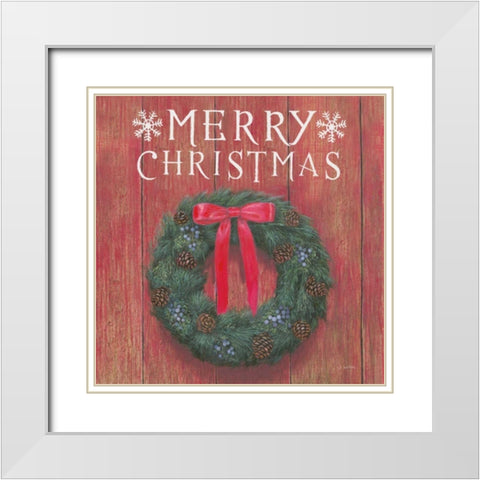 Christmas Affinity VII White Modern Wood Framed Art Print with Double Matting by Wiens, James