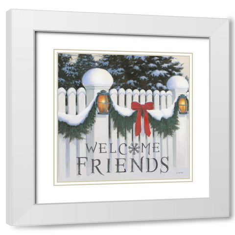 Christmas Affinity VIII White Modern Wood Framed Art Print with Double Matting by Wiens, James