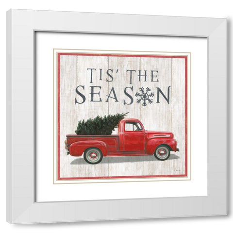 Christmas Affinity XI White Modern Wood Framed Art Print with Double Matting by Wiens, James