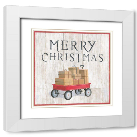 Christmas Affinity XII White Modern Wood Framed Art Print with Double Matting by Wiens, James