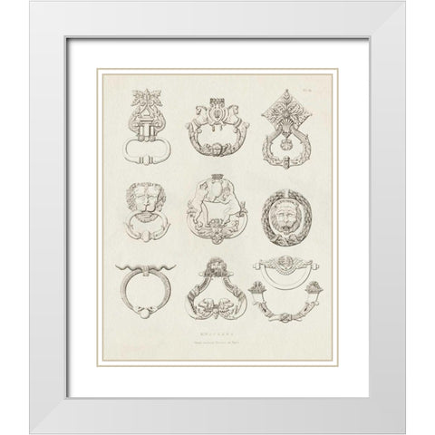 Ornamental Metal Work XLI Light White Modern Wood Framed Art Print with Double Matting by Wild Apple Portfolio