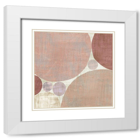 Circulation I v2 Blush White Modern Wood Framed Art Print with Double Matting by Mullan, Michael