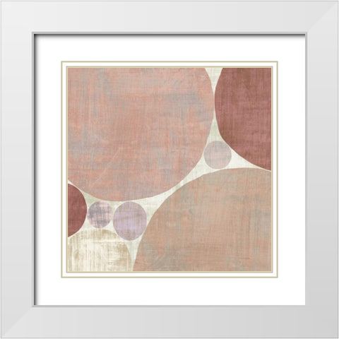 Circulation I v2 Blush White Modern Wood Framed Art Print with Double Matting by Mullan, Michael
