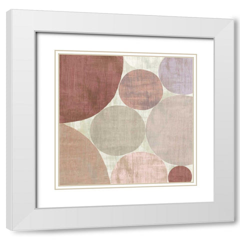Circulation II v2 Blush White Modern Wood Framed Art Print with Double Matting by Mullan, Michael