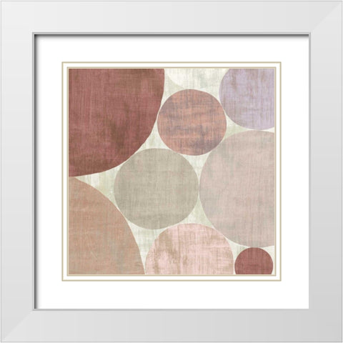 Circulation II v2 Blush White Modern Wood Framed Art Print with Double Matting by Mullan, Michael