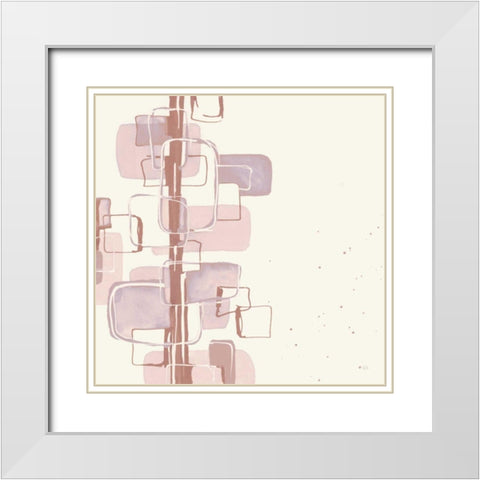 Mind Games I Blush White Modern Wood Framed Art Print with Double Matting by Paschke, Chris