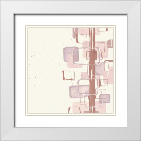 Mind Games II Blush White Modern Wood Framed Art Print with Double Matting by Paschke, Chris