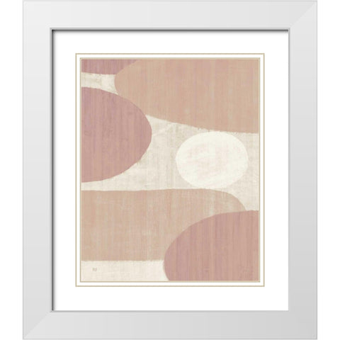 Costa del Sol I Blush White Modern Wood Framed Art Print with Double Matting by Mullan, Michael