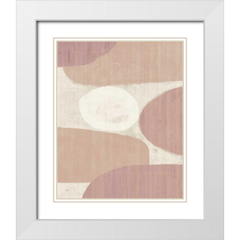 Costa del Sol II Blush White Modern Wood Framed Art Print with Double Matting by Mullan, Michael