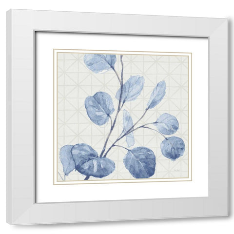 Mixed Greens LI Blue White Modern Wood Framed Art Print with Double Matting by Audit, Lisa