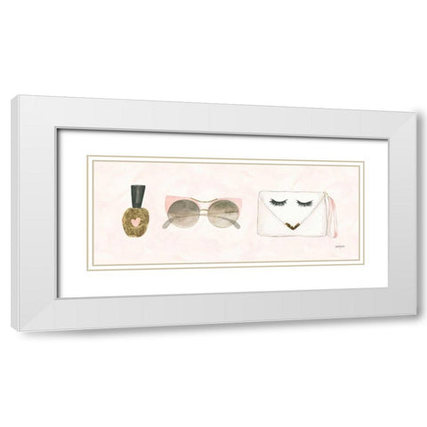 Boss Ladies X Pink White Modern Wood Framed Art Print with Double Matting by Jackson, Jenaya
