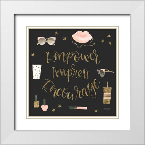 Boss Ladies V Black White Modern Wood Framed Art Print with Double Matting by Jackson, Jenaya