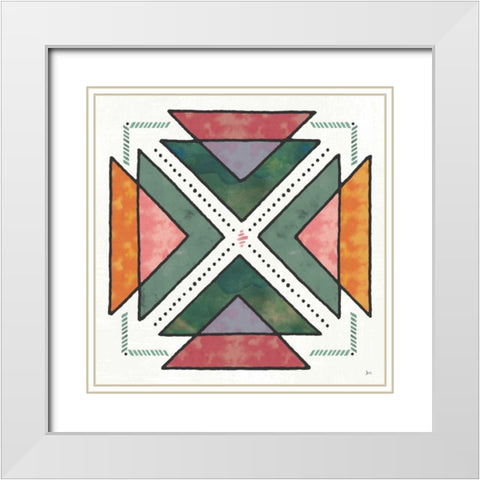 Spectrum VI White Modern Wood Framed Art Print with Double Matting by Aiken, Jess
