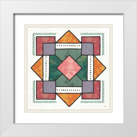 Spectrum VII White Modern Wood Framed Art Print with Double Matting by Aiken, Jess