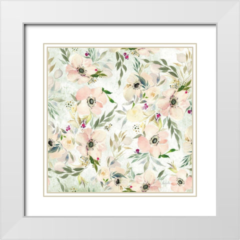 The Joy of White Pattern IB White Modern Wood Framed Art Print with Double Matting by Rice, Kristy