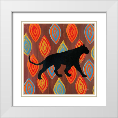 African Animal II White Modern Wood Framed Art Print with Double Matting by Zaman, Farida