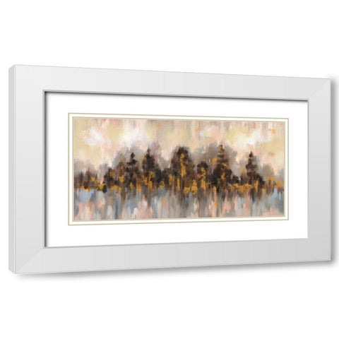 Blushing Forest III White Modern Wood Framed Art Print with Double Matting by Vassileva, Silvia