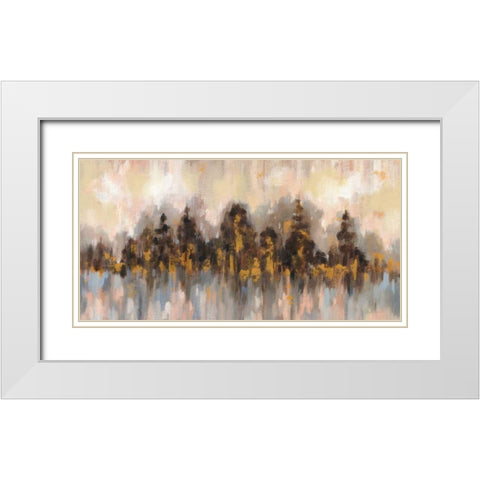 Blushing Forest III White Modern Wood Framed Art Print with Double Matting by Vassileva, Silvia