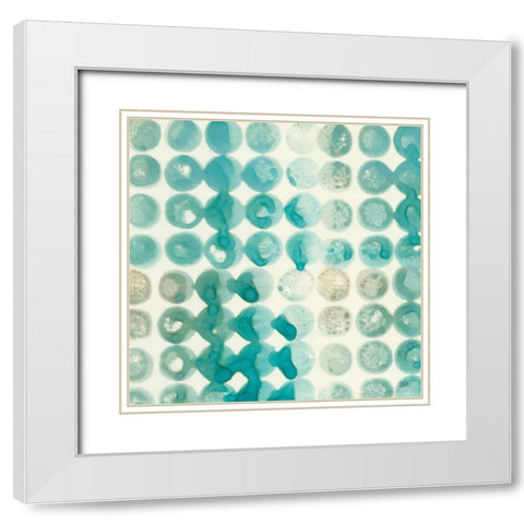 Kanari Square I White Modern Wood Framed Art Print with Double Matting by Averinos, Melissa