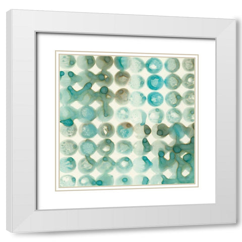 Kanari Square II White Modern Wood Framed Art Print with Double Matting by Averinos, Melissa