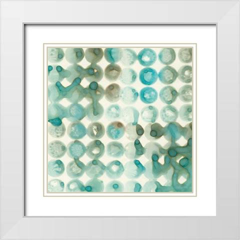 Kanari Square II White Modern Wood Framed Art Print with Double Matting by Averinos, Melissa