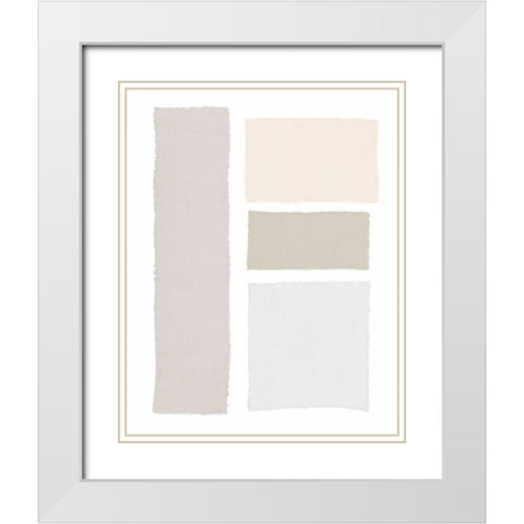 Painted Weaving III Neutral on White White Modern Wood Framed Art Print with Double Matting by Rhue, Piper