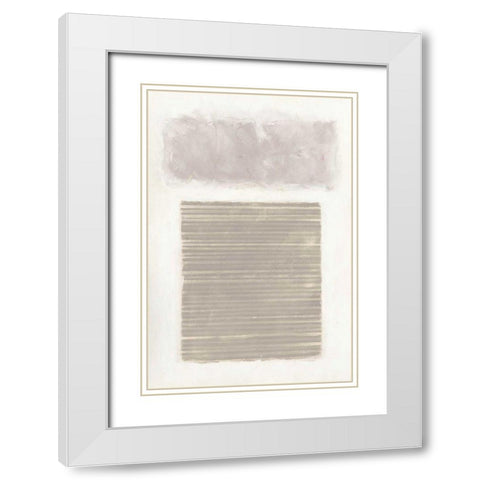 Venetian Neutral White Modern Wood Framed Art Print with Double Matting by Schick, Mike