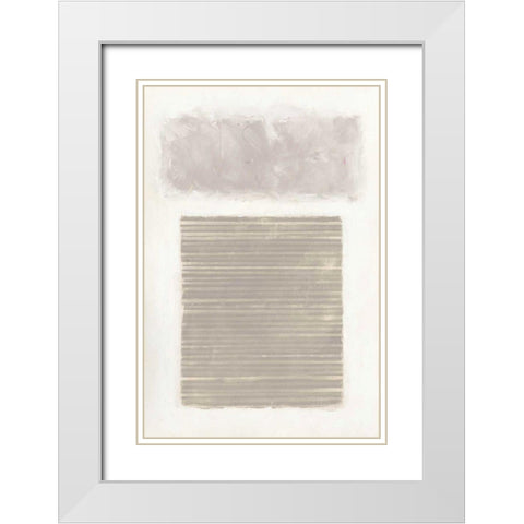 Venetian Neutral White Modern Wood Framed Art Print with Double Matting by Schick, Mike