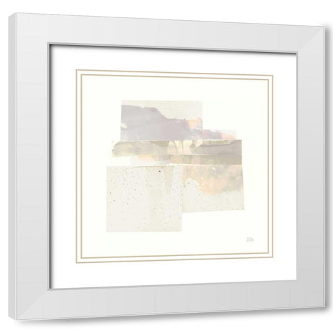 Stacks II Neutral White Modern Wood Framed Art Print with Double Matting by Averinos, Melissa