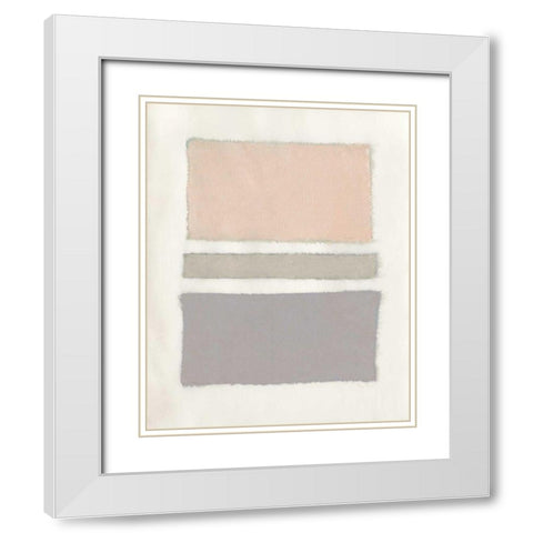 Painted Weaving V Neutral Crop White Modern Wood Framed Art Print with Double Matting by Rhue, Piper