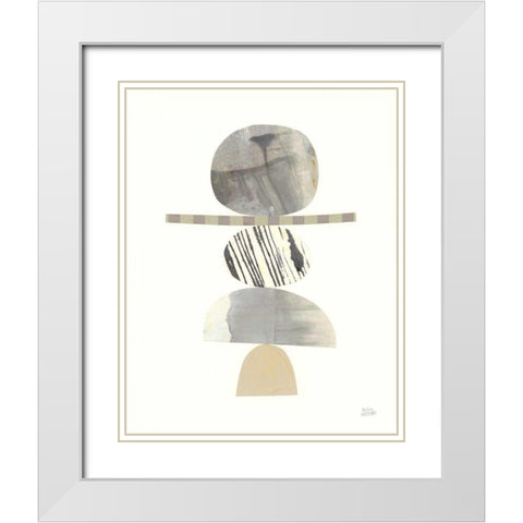 Balance II Neutral White Modern Wood Framed Art Print with Double Matting by Averinos, Melissa