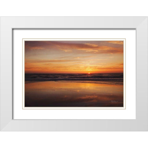 At Days End I White Modern Wood Framed Art Print with Double Matting by Marshall, Laura