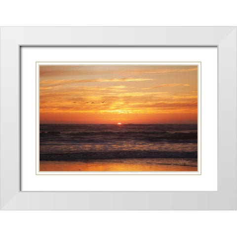 At Days End II White Modern Wood Framed Art Print with Double Matting by Marshall, Laura