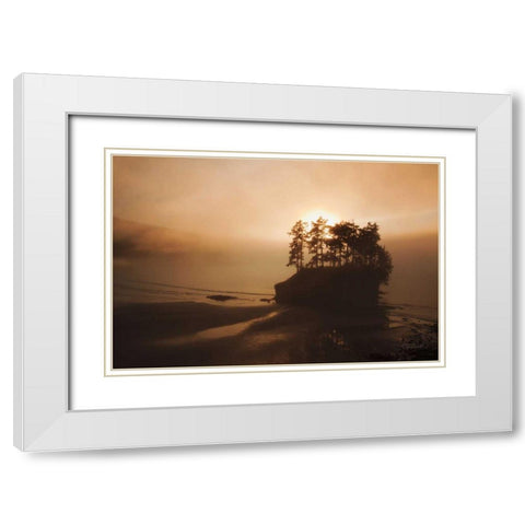 Last Light White Modern Wood Framed Art Print with Double Matting by Marshall, Laura