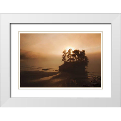 Last Light White Modern Wood Framed Art Print with Double Matting by Marshall, Laura