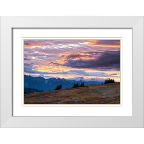 September Skies I White Modern Wood Framed Art Print with Double Matting by Marshall, Laura