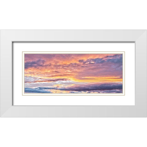 September Skies II White Modern Wood Framed Art Print with Double Matting by Marshall, Laura