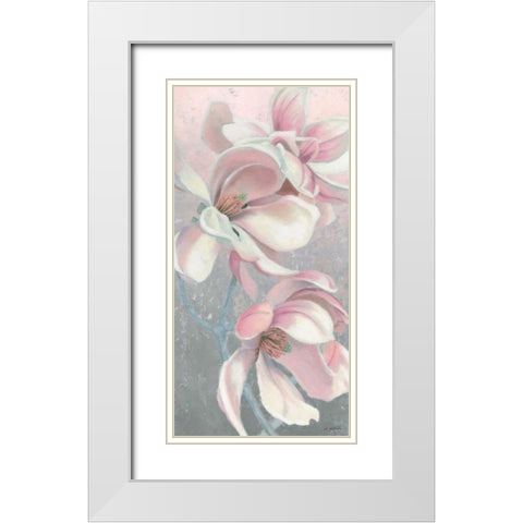 Sunrise Blossom I White Modern Wood Framed Art Print with Double Matting by Wiens, James