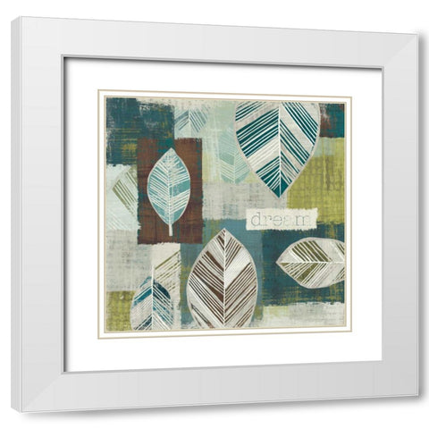 Be Leaves III White Modern Wood Framed Art Print with Double Matting by Wild Apple Portfolio