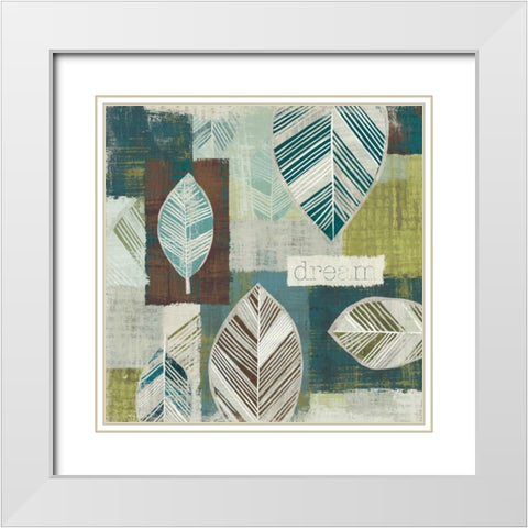 Be Leaves III White Modern Wood Framed Art Print with Double Matting by Wild Apple Portfolio
