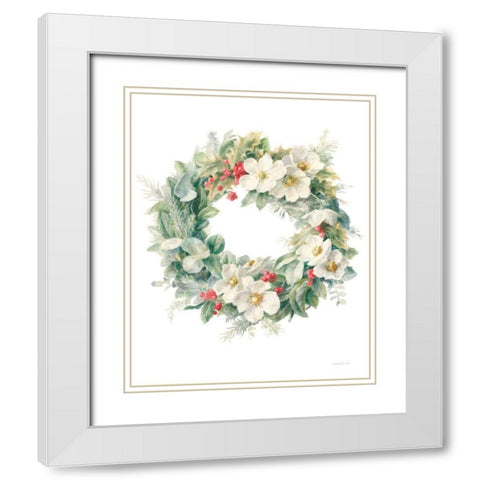 Floursack Holiday X White Modern Wood Framed Art Print with Double Matting by Nai, Danhui